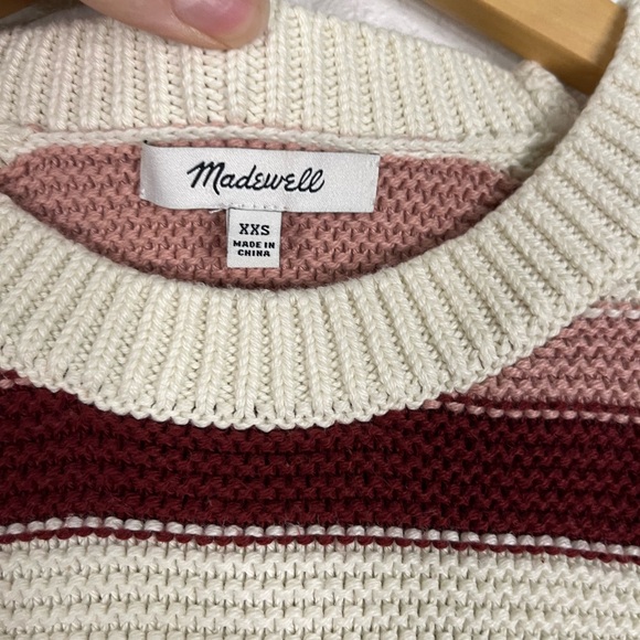 Madewell Valleyscape striped pullover cotton sweater Preppy Casual Fall Comfy - Picture 7 of 8
